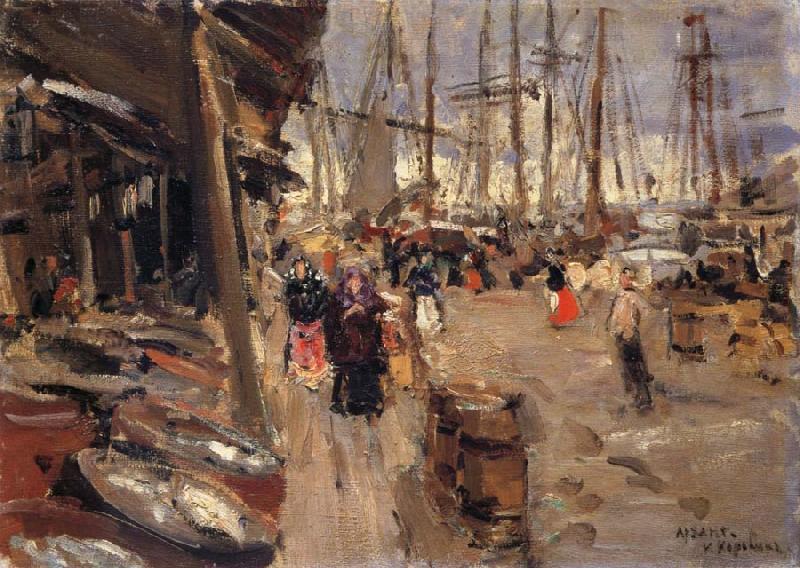 Konstantin Korovin Pier oil painting image